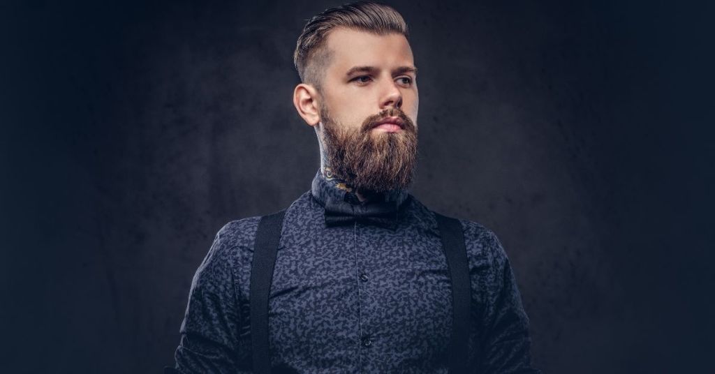 Bearded man looking more masculine